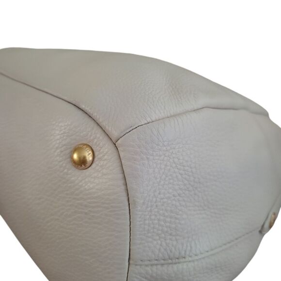 Prada Cream Leather Shoulder Bag Handbag - Picture 12 of 16